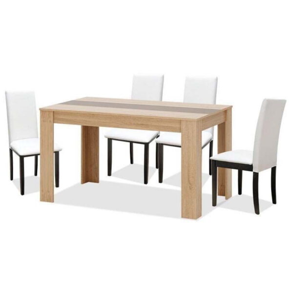 Conjunto de mesa y 4 sillas Carballo