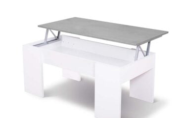 Mesa de Centro Elevable Albufera 100 cm Blanco - Gris
