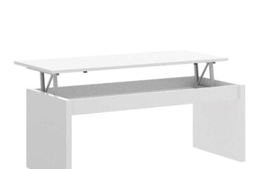Mesa de Centro Elevable Besta 102 cm Blanco Brillo