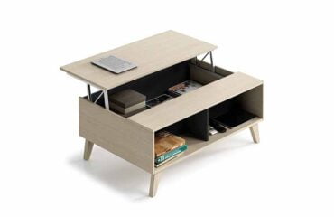 Mesa de Centro Elevable Zaiken 100 cm Roble - Gris
