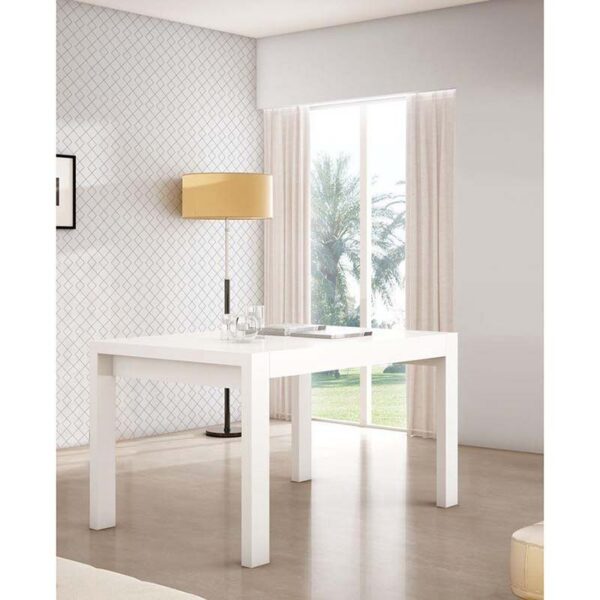 Mesa de comedor extensible a 205 cm Blanco Bermeo