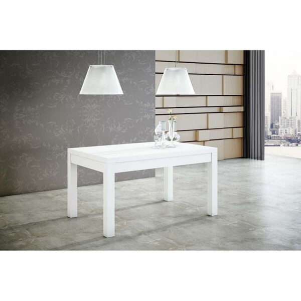 Mesa de comedor extensible a 190 cm Blanco Santillana