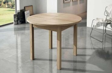 Mesa de comedor extensible a 124 cm Roble Huelva