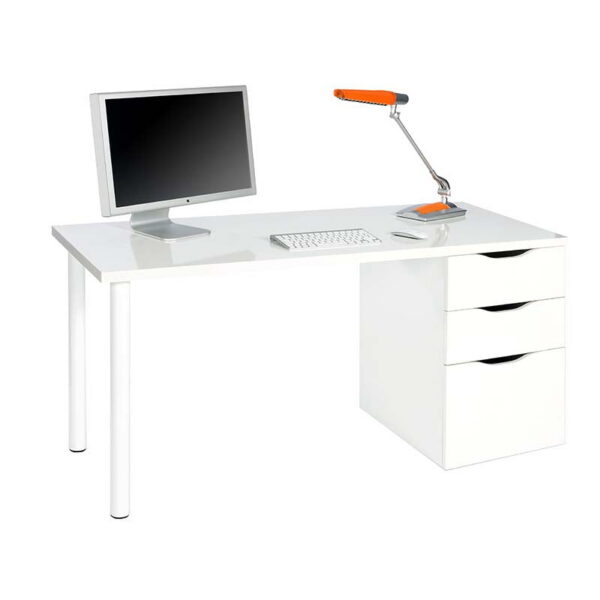 Mesa de despacho dos cajones y una puerta Athena reversible
