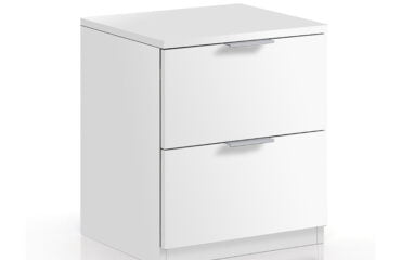 Mesita de noche 2 Cajones Low Cost Blanco / Roble