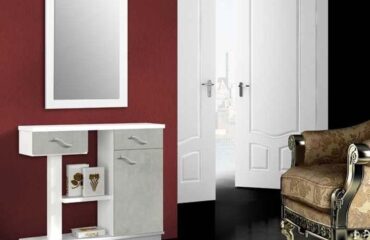Mueble recibidor Blanco - Plata Pontevedra