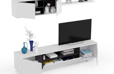 Mueble de Salón Blanco - Antracita Bleus 200 cm