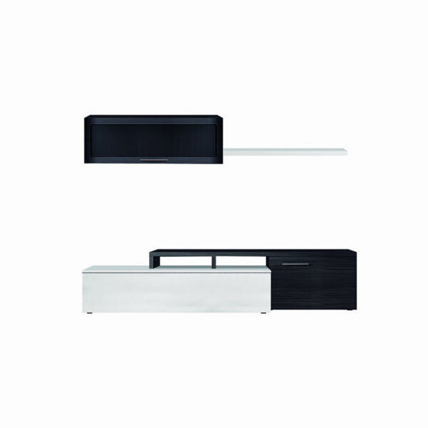Mueble de Salón Modular Blanco - Cemento Nexus 200 cm