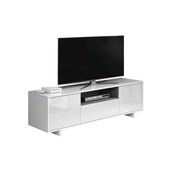Mueble de Televisión Blanco - Ceniza Zaira 150 cm