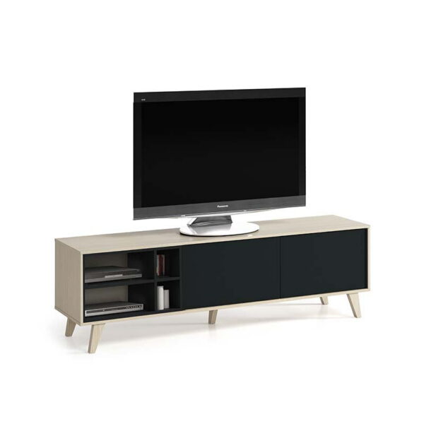 Mueble de Televisión Roble - Antracita Zaiken 180 cm