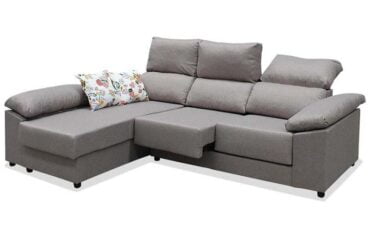 Sofá Chaise Longue Marrón Lucía 260 cm