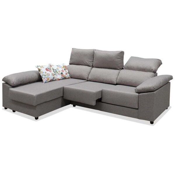 Sofá Chaise Longue Marrón Lucía 260 cm