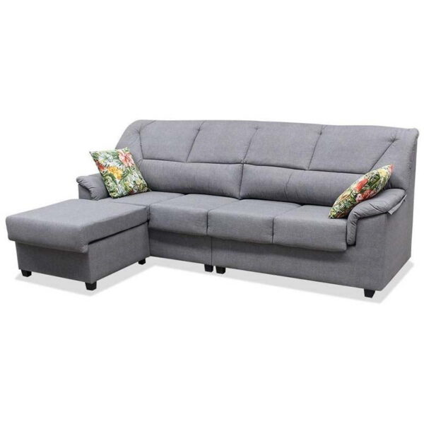 Sofá Chaise Longue Gris Espartaco 235 cm