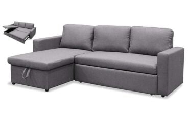 Sofá Cama Chaise Longue Gris Marbella 222 cm