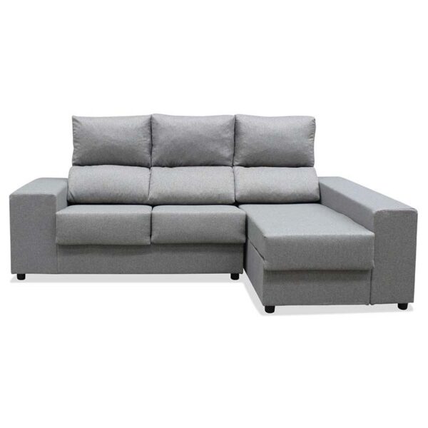 Sofá Chaise Longue Gris Marta 240 cm
