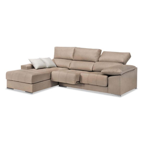 Sofá Chaise Longue Beige Sonia 240 cm