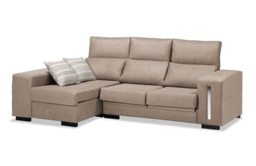Sofá Chaise Longue Beige Eko 228 cm