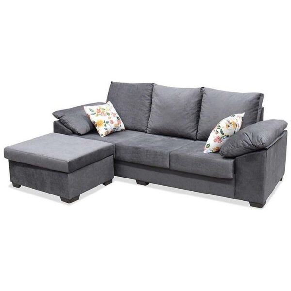 Sofá Chaise Longue Gris Alejandra 230 cm