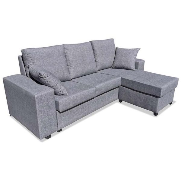 Sofá Chaise Longue Gris Aníbal 225 cm