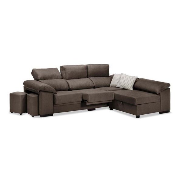 Sofá Chaise Longue Marrón Pepe 270 cm