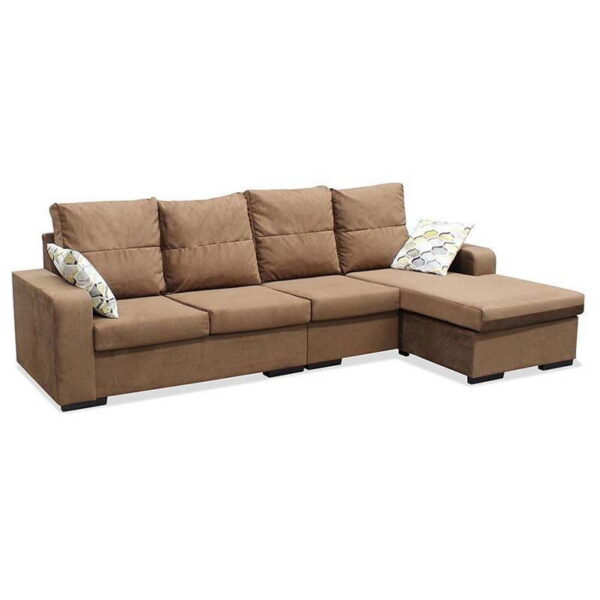 Sofá Chaise Longue Marrón Vida 280 cm