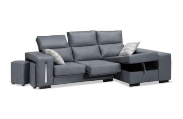 Sofá Chaise Longue Gris Marengo Super Eko 240 cm