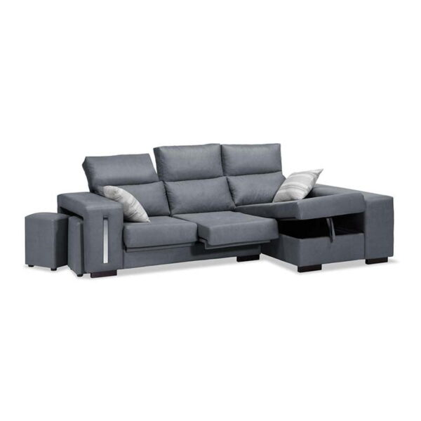 Sofá Chaise Longue Gris Marengo Super Eko 240 cm