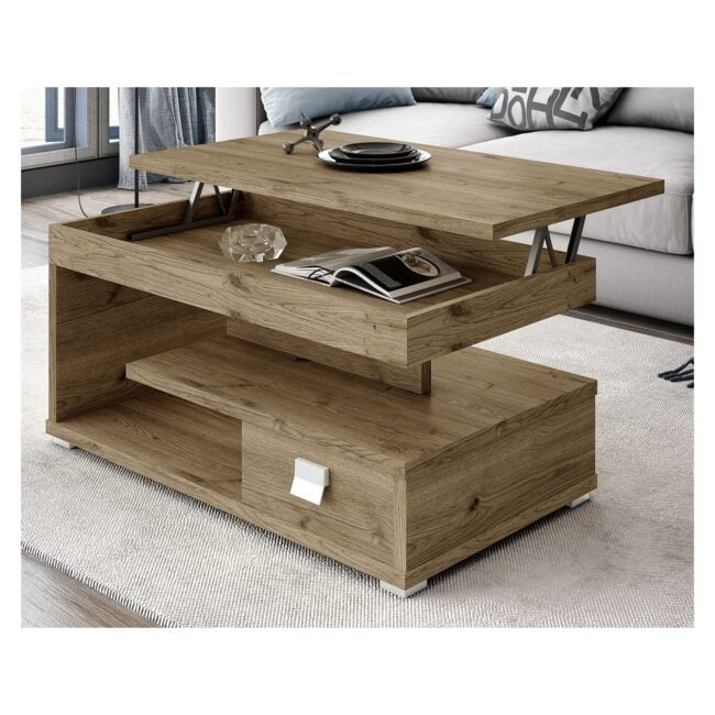 mesa centro elevable artico madera